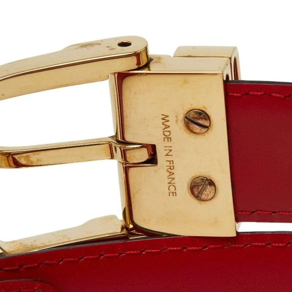 Louis Vuitton Epi Ceinture Classique Plain Belt Castilian Red